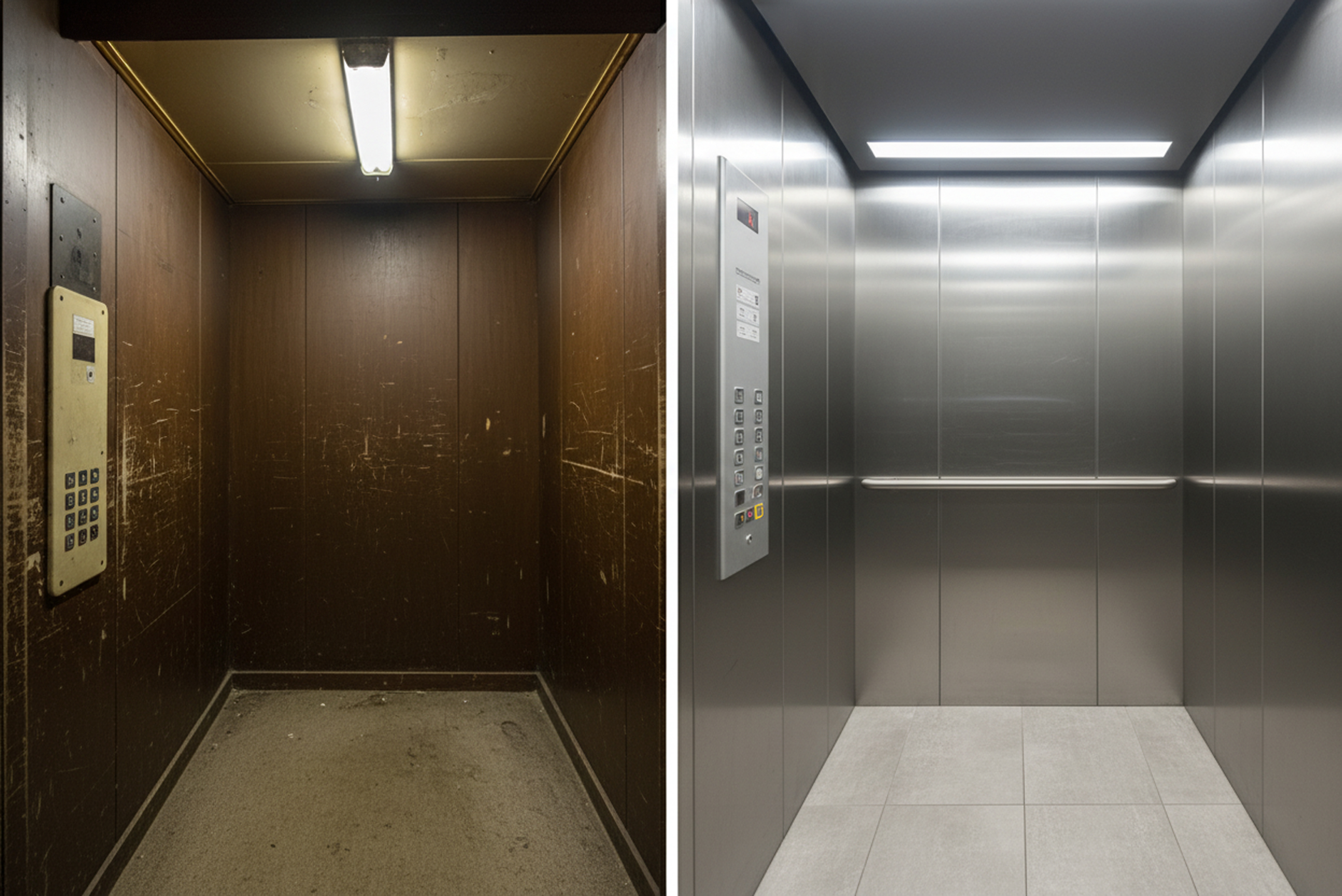 Uşak bina asansör yenileme çalışması